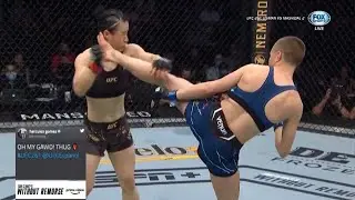 Rose Namajunas KO's Weili Zhang in 1st Round at UFC 261!
