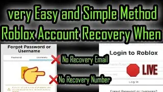 How to Recover Roblox Account without Email or Phone number | Roblox Account Recovery 2021