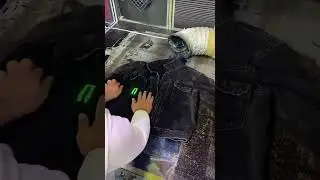 Automatic Laser Engreving Denim Fabric