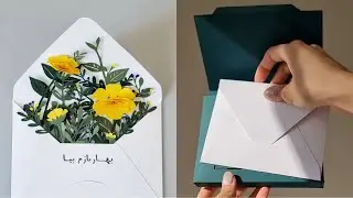 Making Pop-up Spring Card | Yellow Paper Rose | Handmade Gift