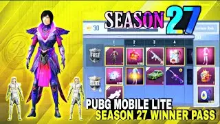 Pubg Mobile lite season 27 winner pass rewards | pubg lite season 27 elite pass rewards