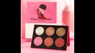 DE'LANCI NEW 6 Color Highligher Palette for Dark Skin#delanci