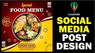 Social Media Post Design in Coreldraw | coreldraw tutorial | KH Graphics