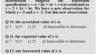 39 MCQs on Regression Analysis
