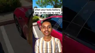 when your tesla battery dies on the way to work #tesla #angelocarlos #shorts #model3 #models #modely