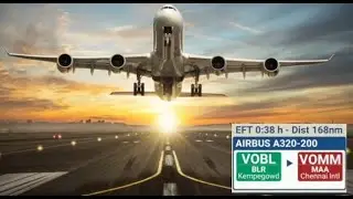 Night Flight From Bangalore to Chennai A320 Indigo Airlines