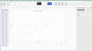 Using Excel - Creating a Scatter Plot and Line of Best Fit