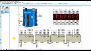 Proteus Simulation - MAX7219 text scrolling with Arduino