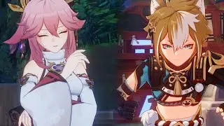 Yae Miko Teases Gorou Twice - Genshin Impact