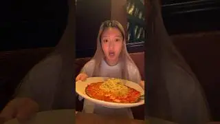 eating a GIANT chicken parmesan