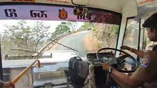 Ksrtc cabin ride @ Himavad gopalaswamy betta Ghat Road #ksrtc #buscabinride #offroad #driver