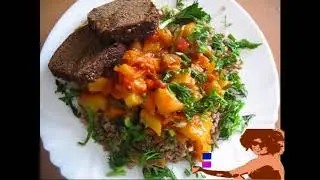Веганское  картофельное рагу  с  гречкой.(постное, вегетарианскоt  vegan food