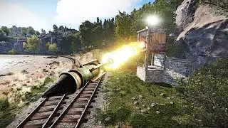 Ракетами по поездам - Весело в Rust Раст