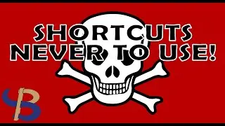 Shortcuts NEVER to use on illustrator!