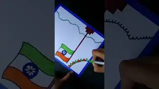 Independence Day drawing easy step / Independence day poster drawing idea / Independence Day drawing
