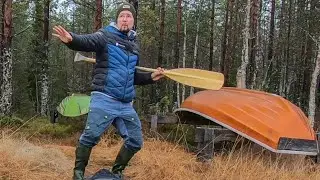 Winter is coming to Finland Storing wood/My dog Nogah & i hike a National park & bring home my canoe