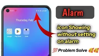 Alarm icon showing without setting on alarm