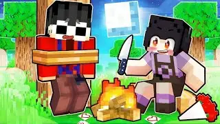 CAMPING With CRAZY FAN GIRL In Minecraft!