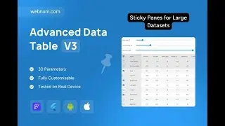 FlutterFlow Advanced Data Table V3 🚀  Sticky Row ✅ 