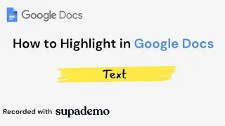 How to Highlight in Google Docs