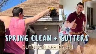 WE HOPE THIS FIXES OUR PROBLEM | DIY Gutter Guard Installation + Gutter Clean Out! .001