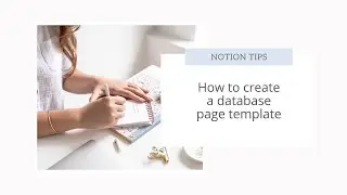 How to create a database page template