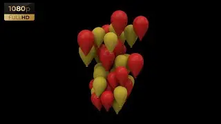 Balloon Bunch | Green Screen | Stock footage
