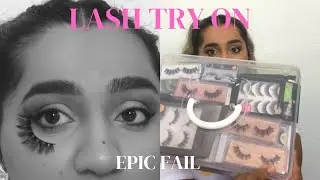 Putting on Lashes for the FIRST TIME EPIC FAIL xD | Aliexpress Lash Haul | Family Dollar Lashes |