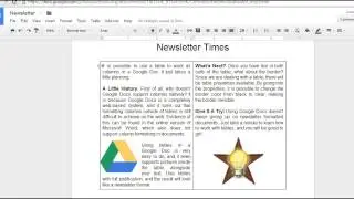 Google Docs - Newsletter