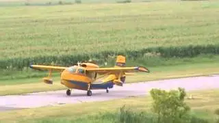 Republic RC-3 Seabee Taxiing, Takeoff and Multiple Touch and Go