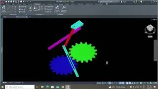 AutoCAD 3D animation : Gear Mechanism_2