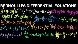 Bernoulli’s Differential Equations Part 1 (Live Stream)