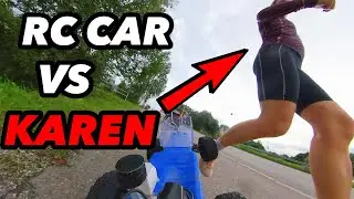 CRAZY LADY TRIES TO FLIP MY RC CAR!