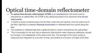 Optical time domain reflectometer.(OTDR)