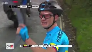 El solidario gesto que no se vio en el video del ciclista colombiano