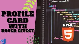 Profile Card with Hover Effect | HTML and CSS | AdMath