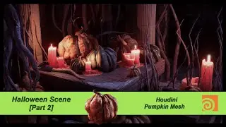 Halloween scene [Part 2] - Houdini + Substance Designer Pumpkin Mesh