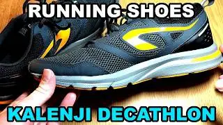Kalenji Run Active Black Orange running shoes from Decathlon
