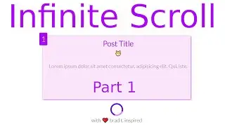 Html, css, javascript Infinite scroll. Part 1.