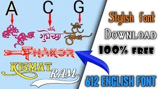 English stylish font download free// stylish font download 612 font