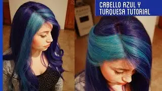 Cómo decolorar el cabello teñido y pintarlo de PELO AZUL Y TURQUESA TUTORIAL Otowil