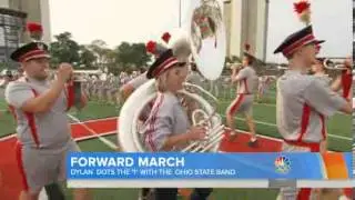 Dylan marches with the Ohio State marching band