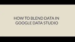 How to Blend Data in Data Studio|Data Blending in Data Studio- Digital Vinod  #4#