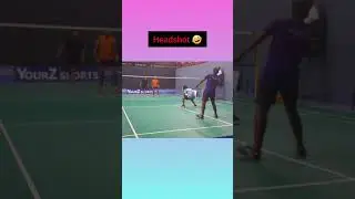 Badminton funny headshot 