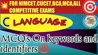 part-1 All MCQ's based on keywords, identifiers  of C Language| Answer with Solution
