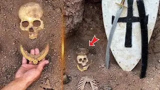 We found the knight's tomb with a metal detector. ( Treasure Hunting With Metal Detector )