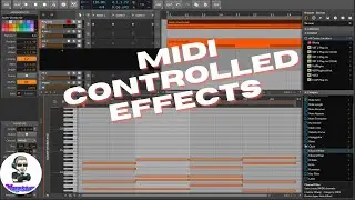Using a midi track to control effects on another track in Bitwig