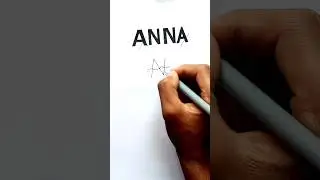 ANNA Name logo 🤓 #shorts #art #drawing