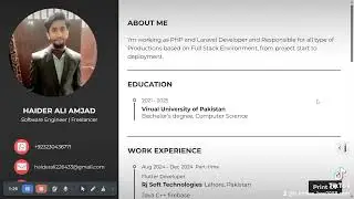Portfolio Laravel PHP tailwind Css unique design