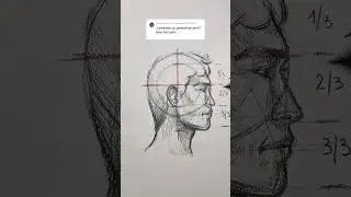 Dessine un homme de profil facilement avec la méthode Loomis ✍️ #loomismethod #dessin #portrait
